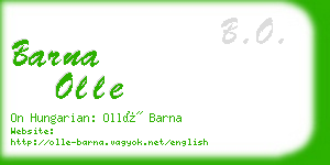 barna olle business card